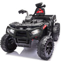 24V Ride on ATV Toys, Real 2 Seater Kids ATV with 200W*2 Power Motor, Electric Car w/ 6-Wheeler Suspension, Extra Large Rear Storage Bucket, Waterproof Panel w/ Bluetooth, Music, Led Lights