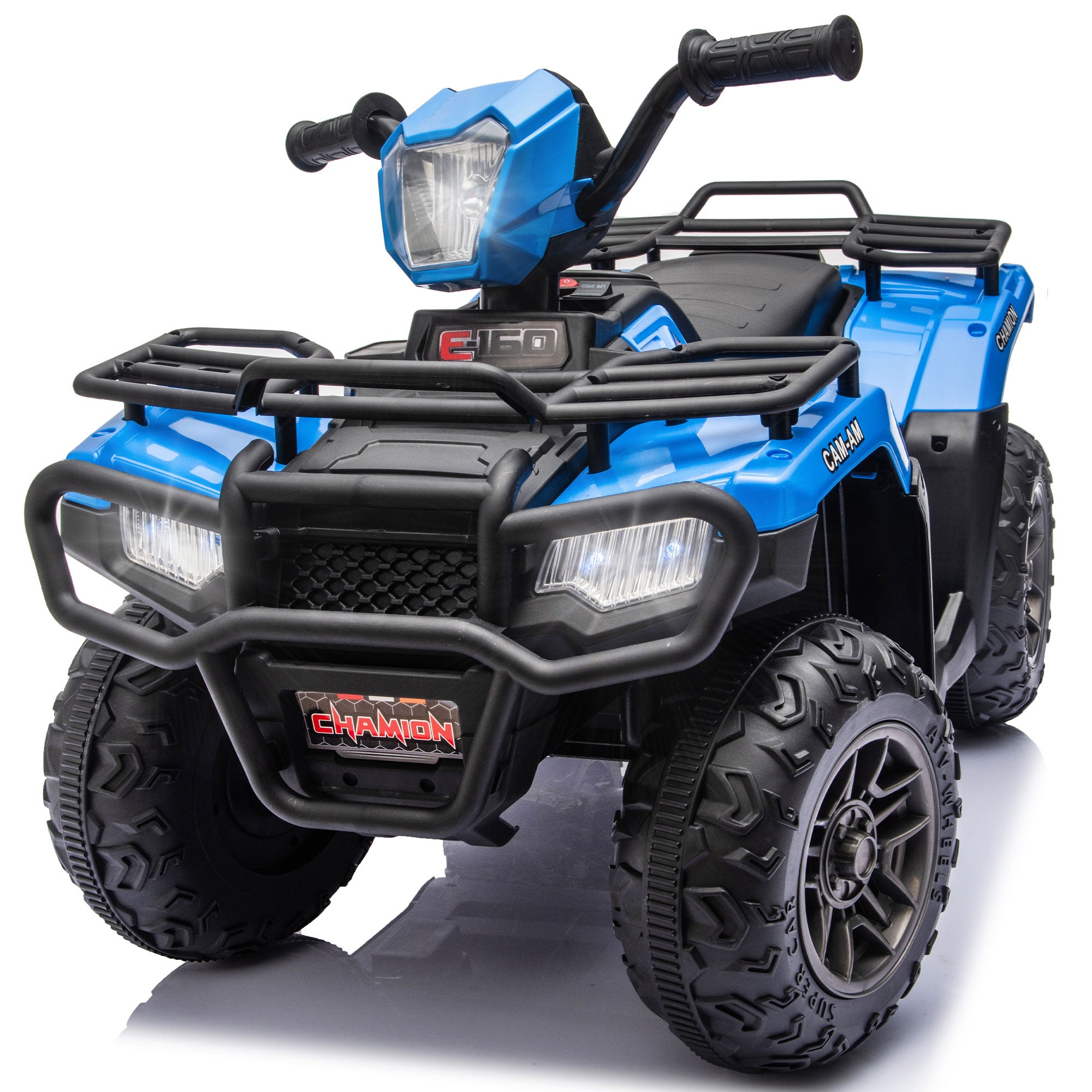 KEEPSUN 24V Kids ATV, Ride on Toys for Toddlers, 4 Wheeler Electric Quad with Bluetooth, Music, Spring Suspension, LED Lights, 2 Storage Racks, Ride On Car for Boys Girls Gift