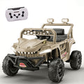 12V Ride On Cars for Kids, Kids Ride on Toys with Remote Control, Dinosaur Kids UTV Cars, 4 Wheel Suspension Electric Vehicle with Bluetooth, Music, LED, Ideal Gift for Boys Girls 2-4