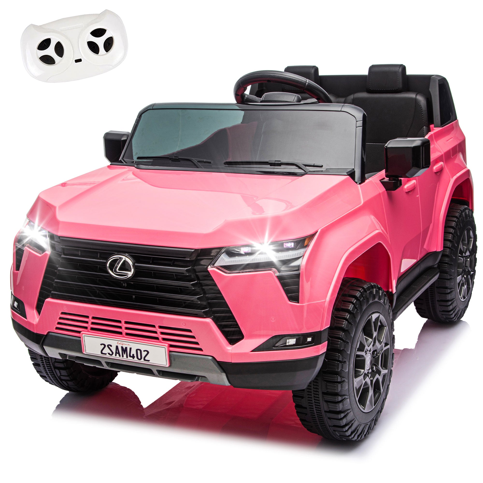2 Seater Ride On Car for Kids, 24V Licensed Lexus GX550 Ride On Toys for Kids, Kids Electric Vehicle w/Remote Control, Bluetooth, 3 Speed, 4-Wheel Suspension, Ideal Gift for Boys Girls