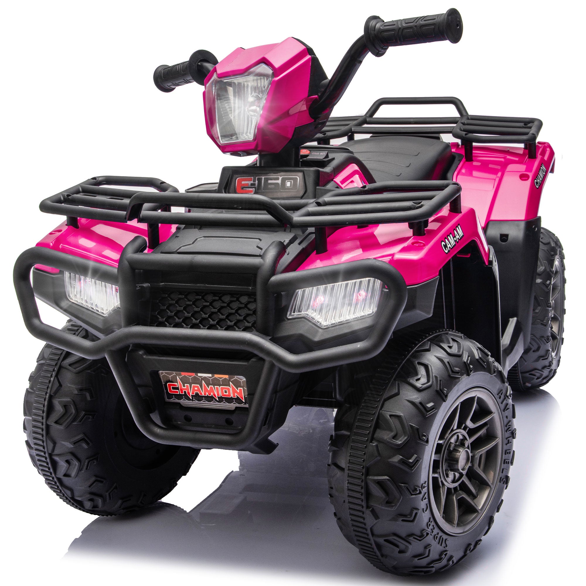 KEEPSUN 24V Kids ATV, Ride on Toys for Toddlers, 4 Wheeler Electric Quad with Bluetooth, Music, Spring Suspension, LED Lights, 2 Storage Racks, Ride On Car for Boys Girls Gift
