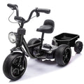 Electric Tricycle for Toddlers 2-5 Year Old, Kids Electric Bike Outdoor Ride on Toys, Trike with LED Light, Adjustable Seat, Large Rear Basket, Birthday Gift for Kids