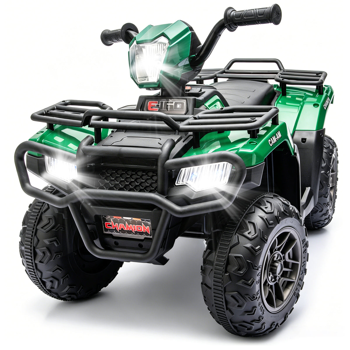 KEEPSUN 24V Kids ATV, Ride on Toys for Toddlers, 4 Wheeler Electric Quad with Bluetooth, Music, Spring Suspension, LED Lights, 2 Storage Racks, Ride On Car for Boys Girls Gift