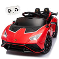 KEEPSUN 12V Ride On Toys for Kids, Licensed Lamborghini Ride On Car w/Remote Control, 3-Speed, Bluetooth & Music, Electric Car for Toddler Ages 2-4, Ideal Gift for Boys Girls - Red