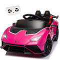 KEEPSUN 12V Ride On Toys for Kids, Licensed Lamborghini Ride On Car w/Remote Control, 3-Speed, Bluetooth & Music, Electric Car for Toddler Ages 2-4, Ideal Gift for Boys Girls